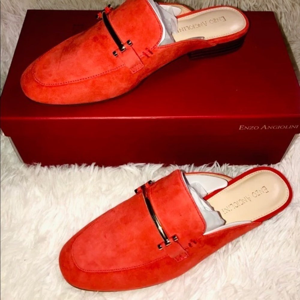 No offers please! Enzo Angiolini Slip-On Red Leather Loafers